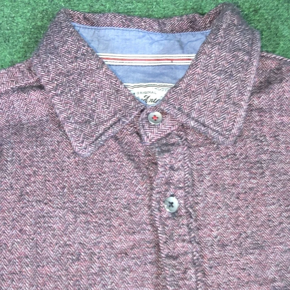 Flag & Anthem | 98% Cotton Micro Herringbone Button Down Casual Mens Shirt - Picture 6 of 15